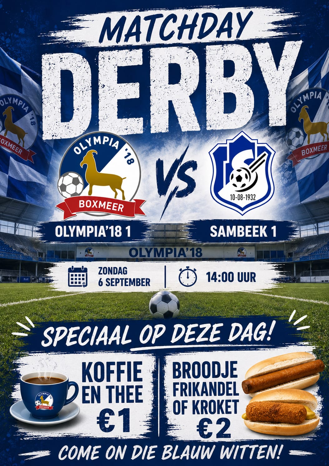 Bekerstrijd Olympia'18 1 - Sambeek 1