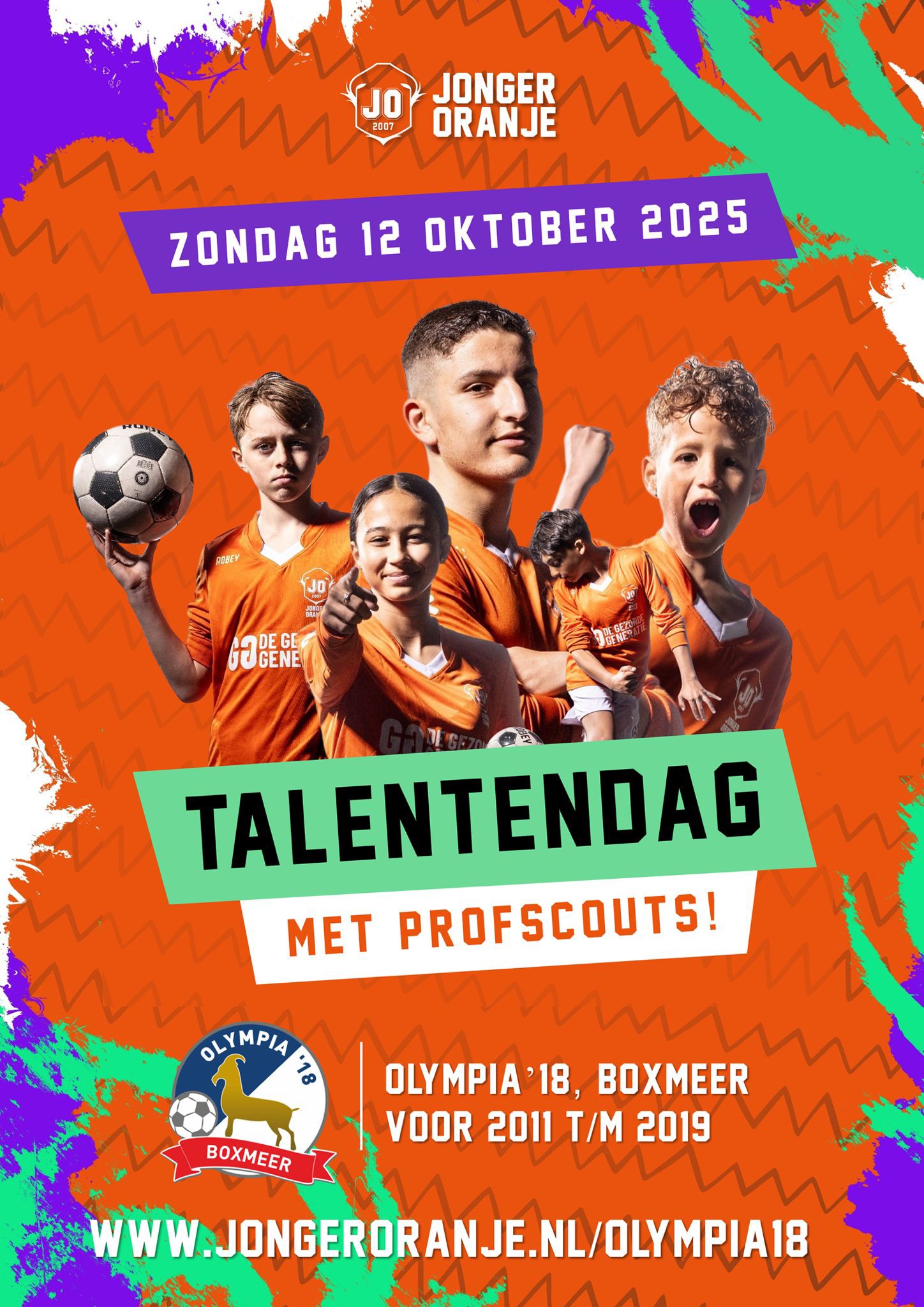 Jonger Oranje komt naar Olympia; scouts van profclubs zijn aanwezig